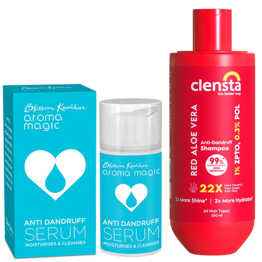 Aroma Magic Anti Dandruff Serum 30 ml + Clensta Red Aloe Vera Anti-Dandruff Shampoo (250 Ml)