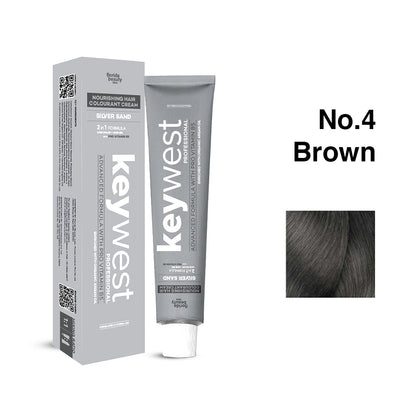 Keywest Silver Sand Color Tube 4 80g + Keywest Silver Sand Developer 20 Vol 1000ml Combo