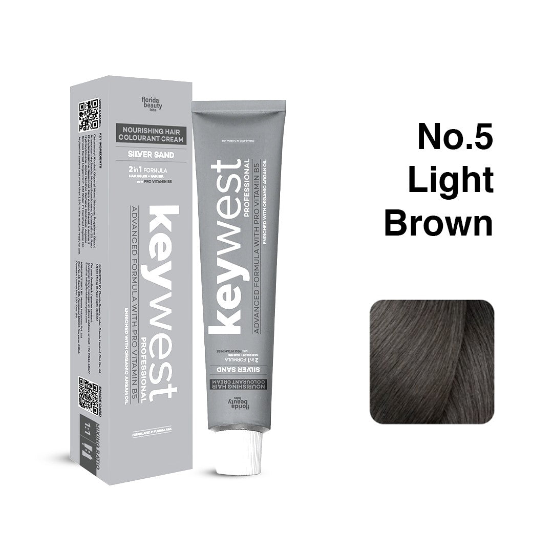 Keywest Silver Sand Color Tube 5 80g + Keywest Silver Sand Developer 20 Vol 1000ml Combo