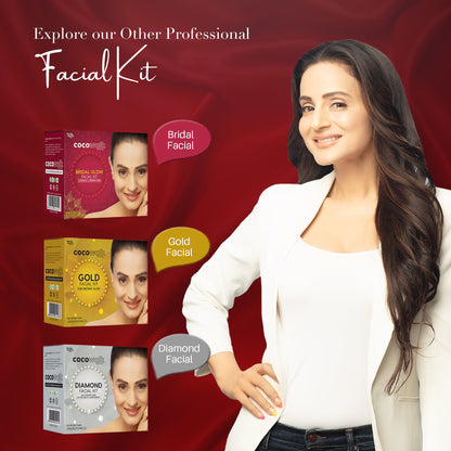 Cocowalk  Bridal Facial Kit 80g | 8 Steps | Brightening & Repair | Almond Oil & Cherry Extract.